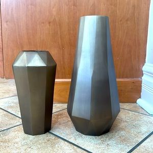2 Pier 1 modern geometric vases
